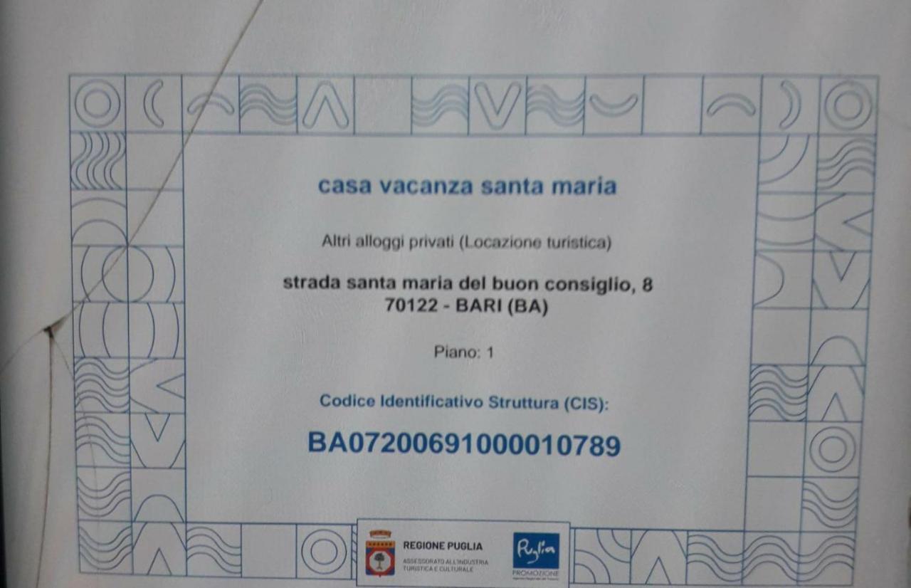 Casa vacanze Santa Maria Villa Bari Esterno foto